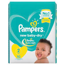 Pampers New Baby Dry Size 2 Mini 3-6Kg 10 Pieces